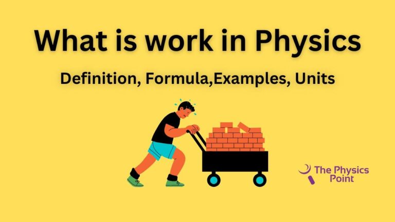 What is Work in Physics? Definition, Formula, Example, Units