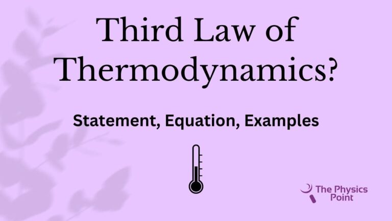 Third Law of Thermodynamics? Statement, Equation, Examples