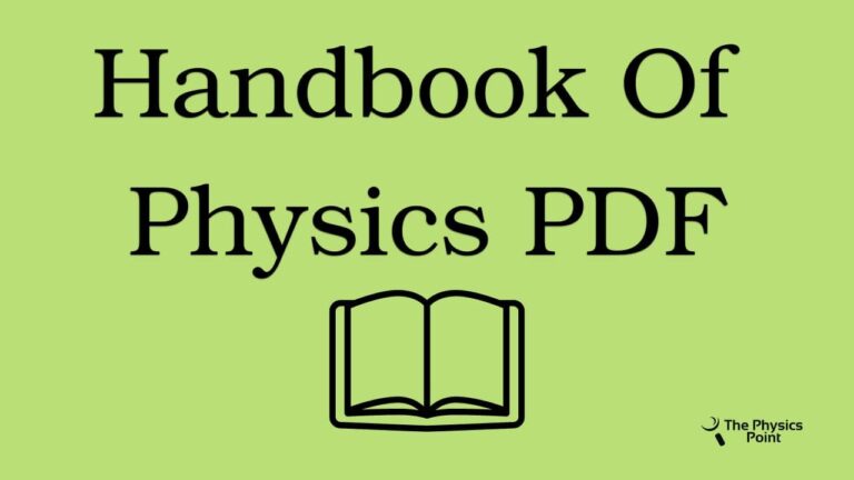 Handbook Of Physics PDF Download for IIT JEE and NEET