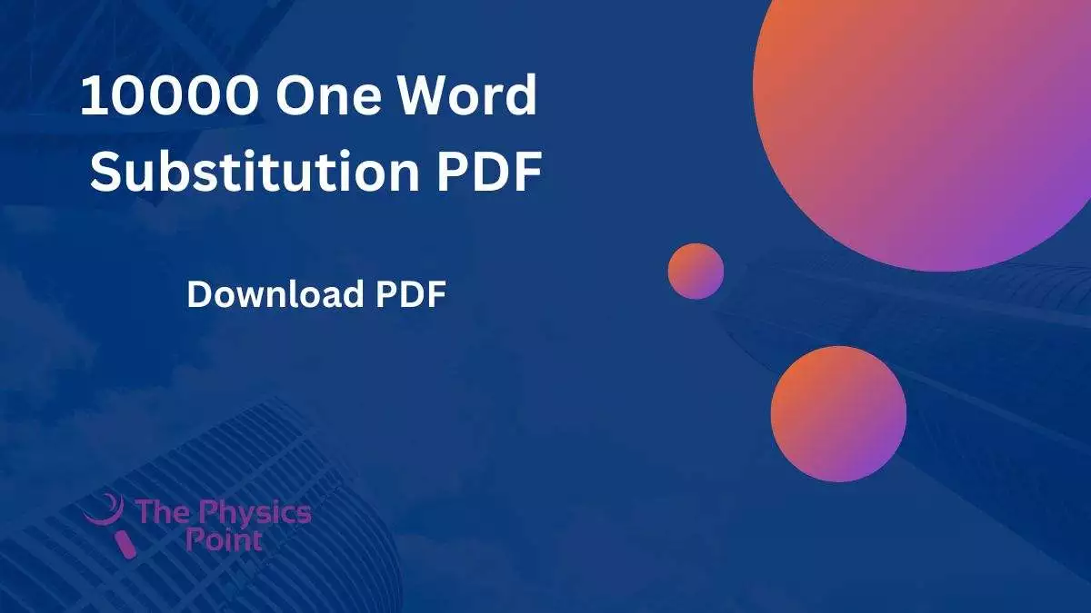 10000 One Word Substitution PDF