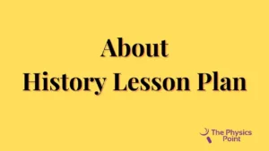About History Lesson Plan