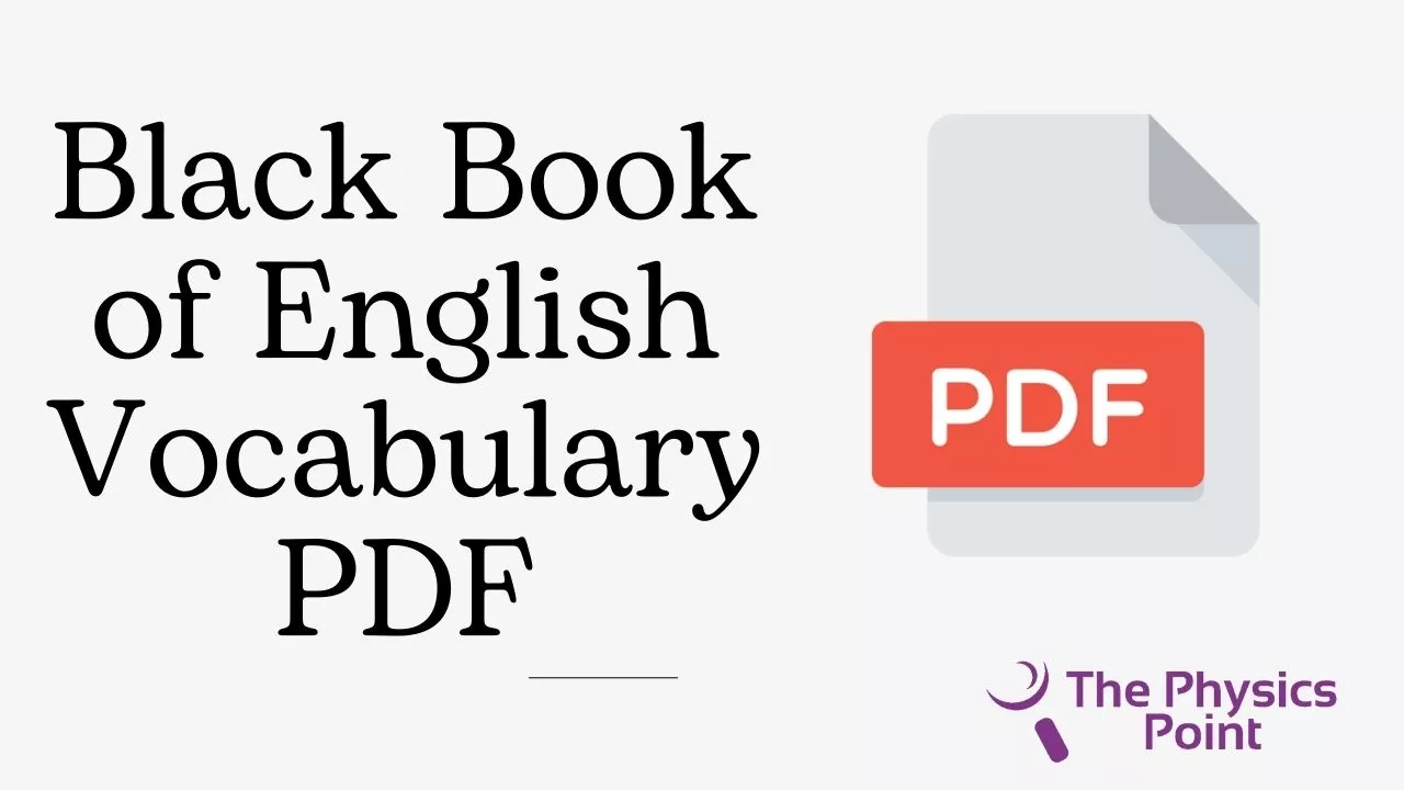 Black Book of English Vocabulary PDF