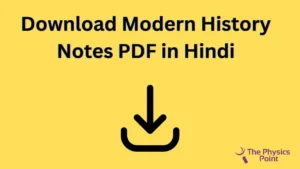 Download Modern History Notes PDF in Hindi