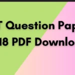 JBT Question Paper 2018 PDF Download