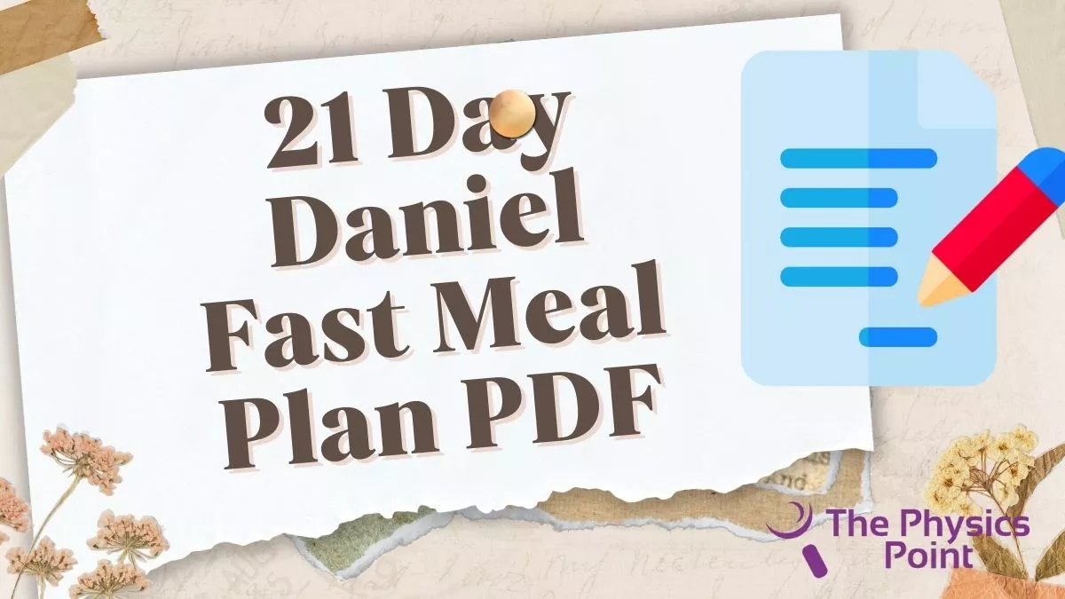 21 Day Daniel Fast Meal Plan PDF