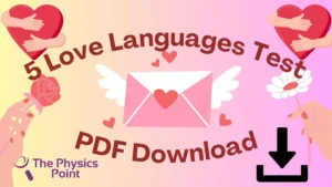 5 Love Languages test pdf for youth,