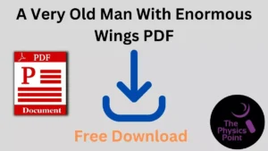 A Very Old Man With Enormous Wings PDF Free Download