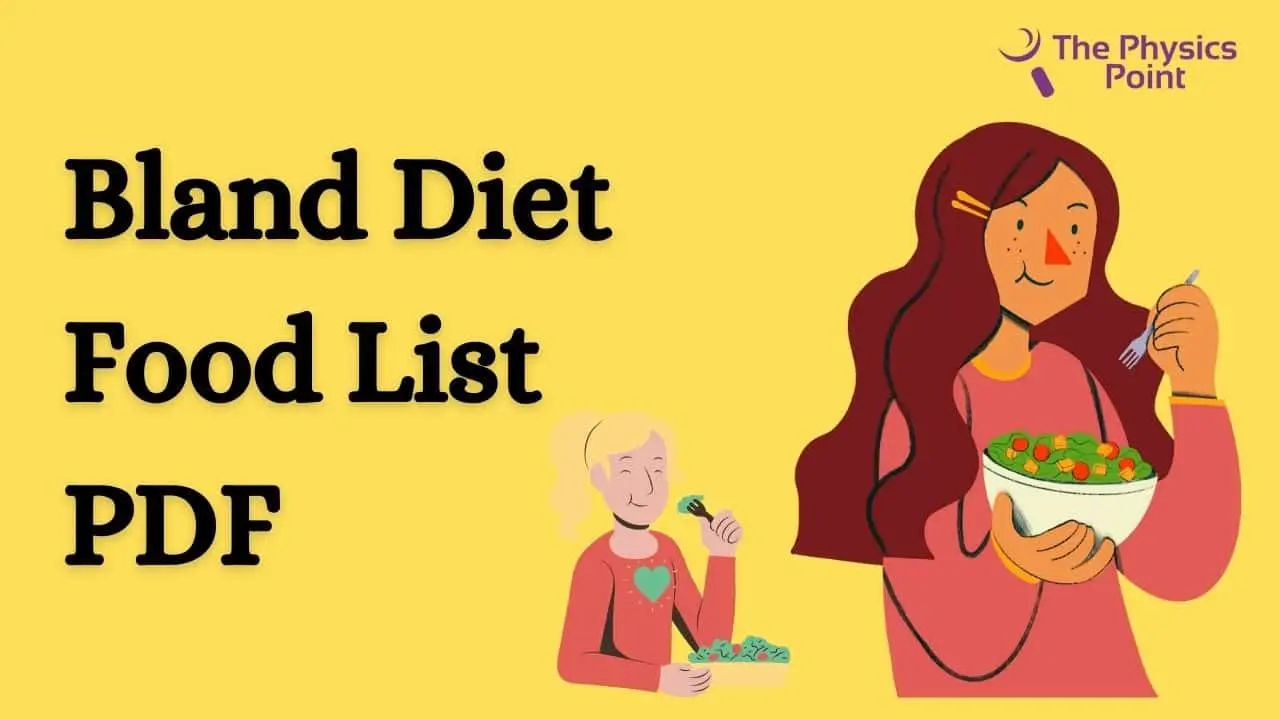 Bland Diet Food List PDF
