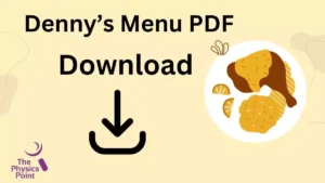 Denny’s Menu PDF