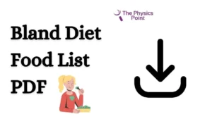 Download Bland Diet Food List PDF