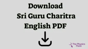 Download Sri Guru Charitra English PDF