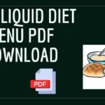 Full Liquid Diet Menu PDF