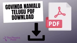 Govinda Namalu Telugu PDF Free download