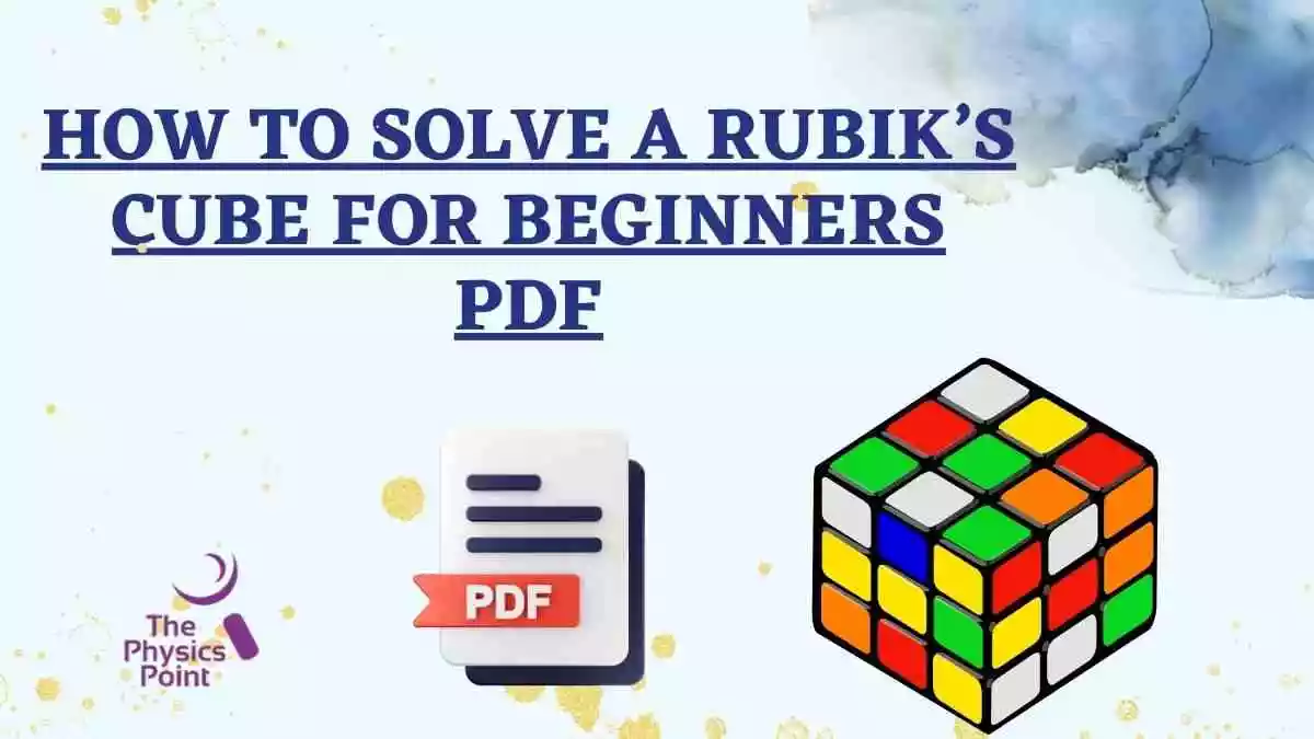 How to Solve a Rubik’s Cube for Beginners PDF
