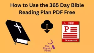 How to Use the 365 Day Bible Reading Plan PDF Free