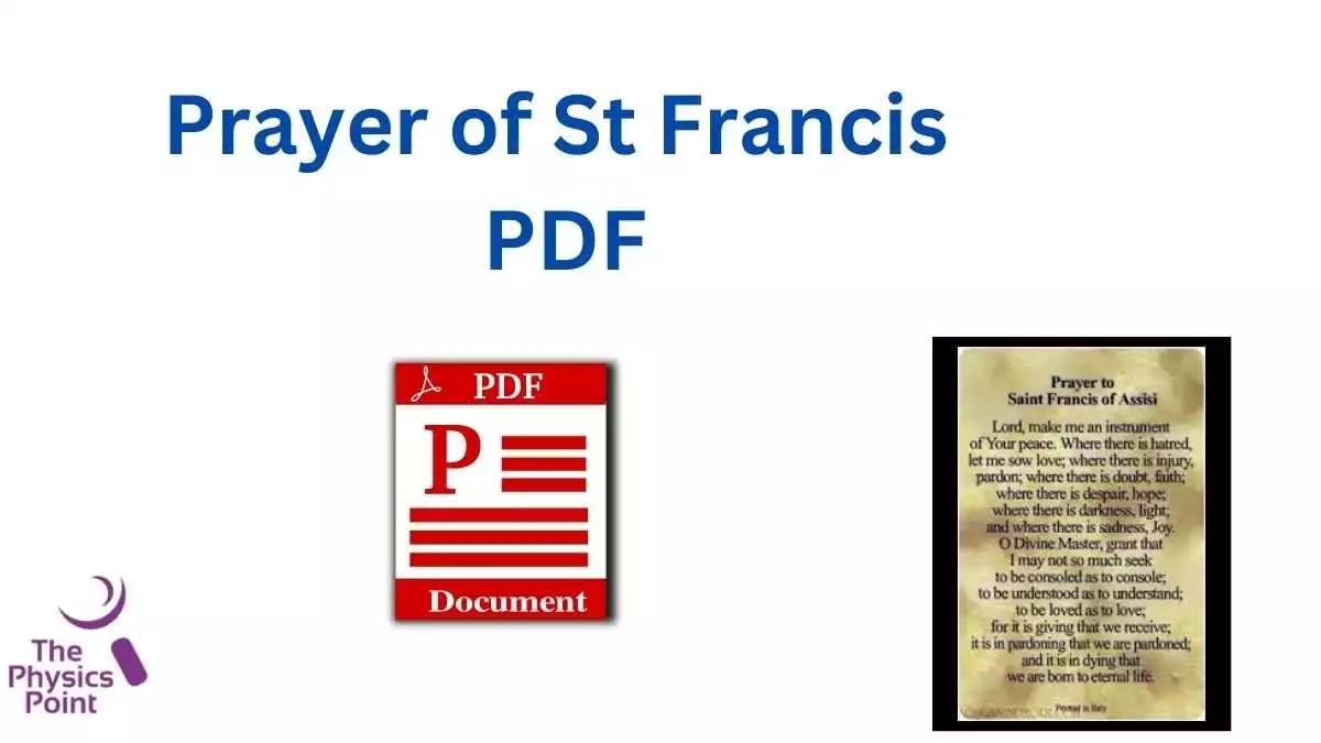 Prayer of St Francis PDF