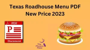 Texas Roadhouse Menu PDF New Price 2023