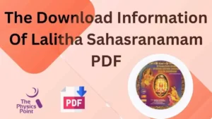 The Download Information Of Lalitha Sahasranamam PDF