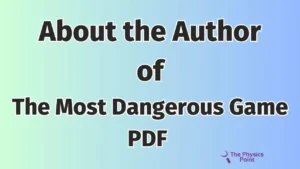 The Most Dangerous Game PDF