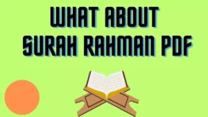 What About Surah Rahman PDF