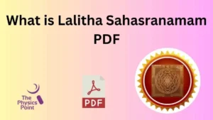 What is Lalitha Sahasranamam PDF