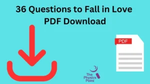 36 Questions to Fall in Love PDF Free Download