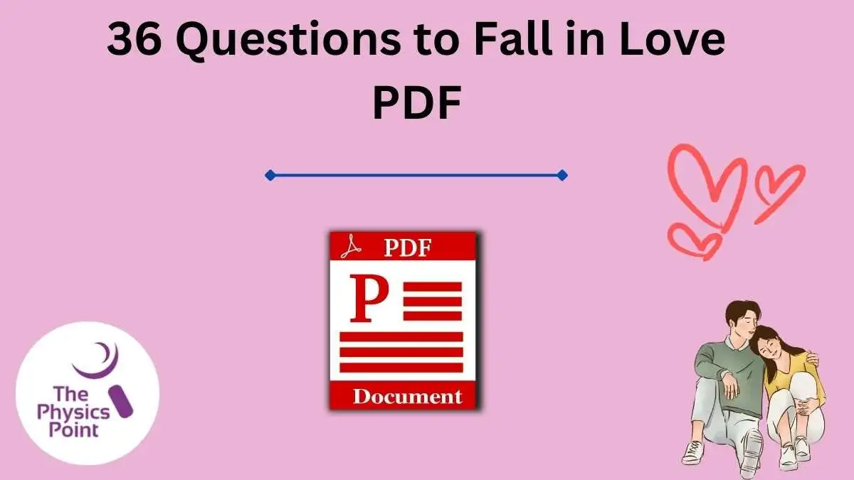 36 Questions to Fall in Love PDF