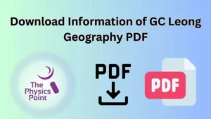Download Information of GC Leong Geography PDF