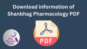 Download information of Shanbhag Pharmacology PDF