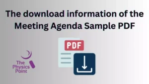 Meeting Agenda Sample PDF