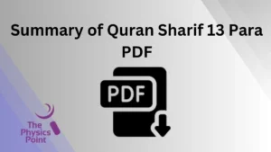 Summary of Quran Sharif 13 Para PDF