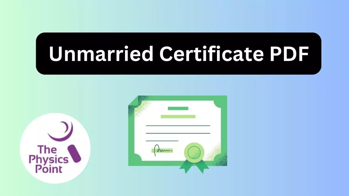 Unmarried Certificate PDF